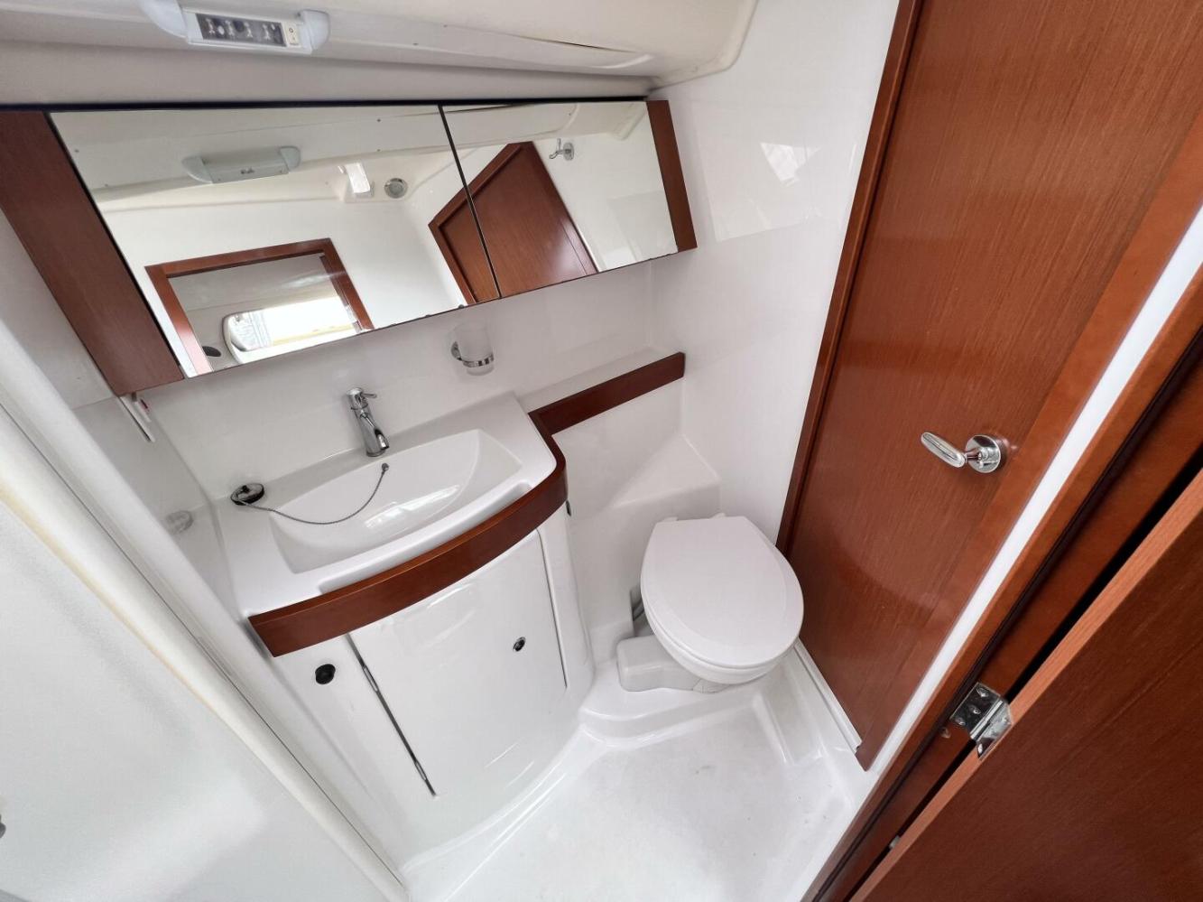 a close up of a sink on a boat