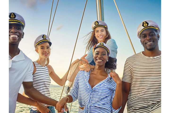 a group of people posing for the camera