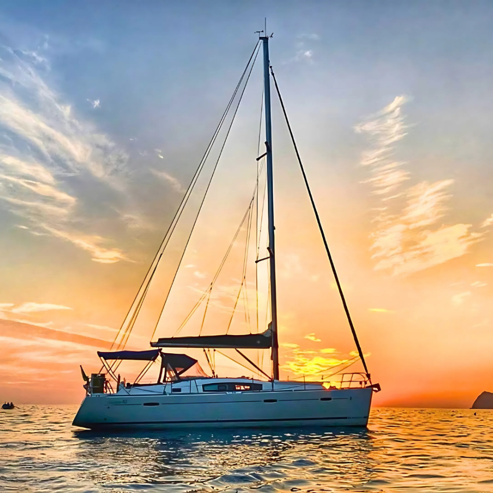 sailboats in NYC at sunset